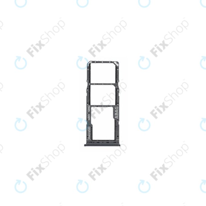 SIM/SD държач за Samsung A21s A217F, GH98-45392A, черен, Black, Genuine Service Pack