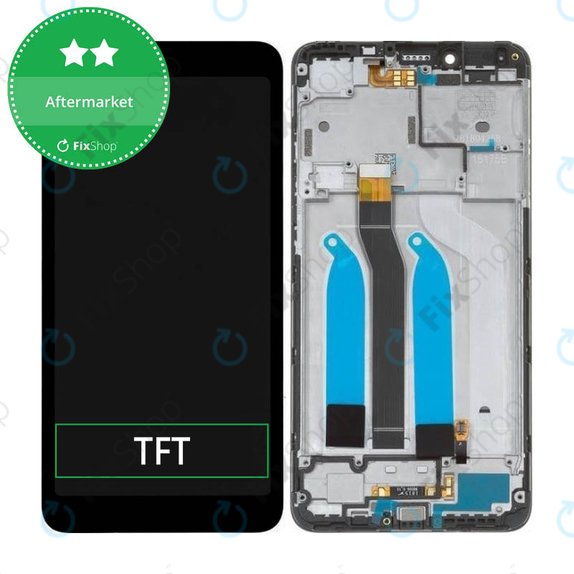 дисплей за Xiaomi Redmi 6, Redmi 6A, Тъчскрийн и рамка, черен, Black, TFT