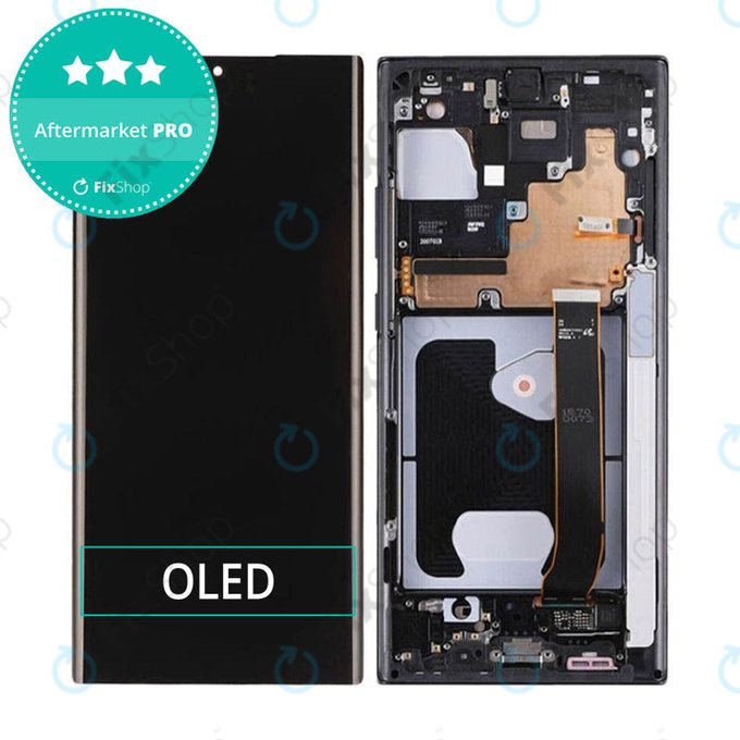дисплей OLED за Samsung Note 20 Ultra N986B, Тъчскрийн и рамка, Mystic Black