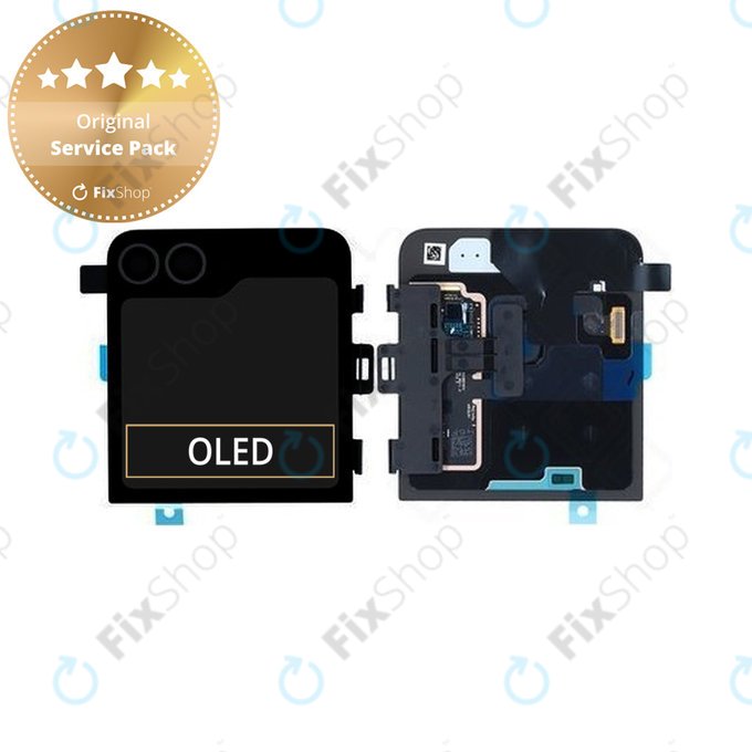 дисплей за Samsung Z Flip 6 F741B, Тъчскрийн и рамка, GH97-30012E, Crafted Black, Genuine Service Pack