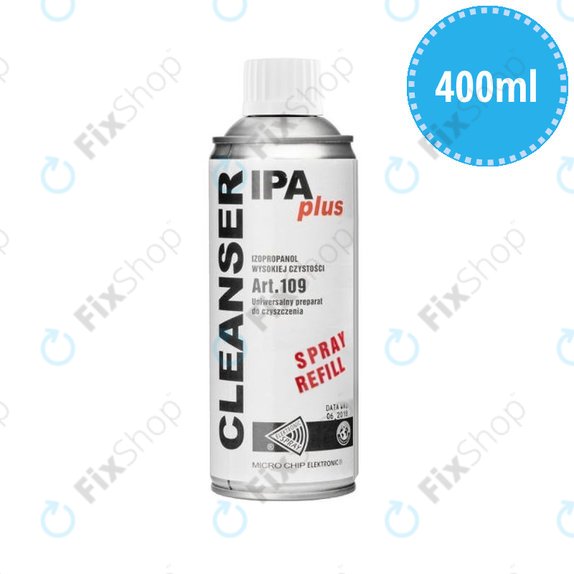 Cпрей за почистване на оптични и електронни елементи, Cleanser IPA Plus Spray Refill, Isopropanol 100%, 400мл