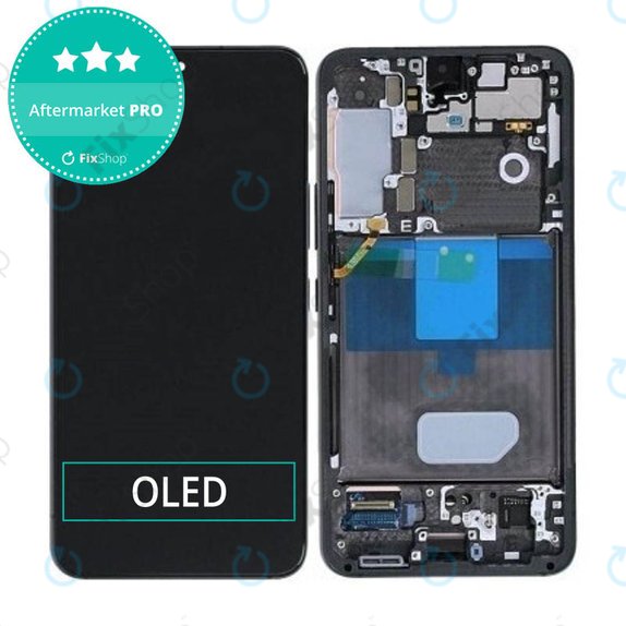 дисплей OLED за Samsung S22 S901B, Тъчскрийн и рамка, Phantom Black