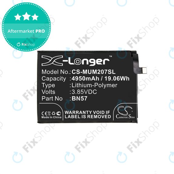 Батерия за Xiaomi Poco X3 NFC M2107J20CG, 4950mAh, Li-Pol, 3.85 V, BN57, HQ