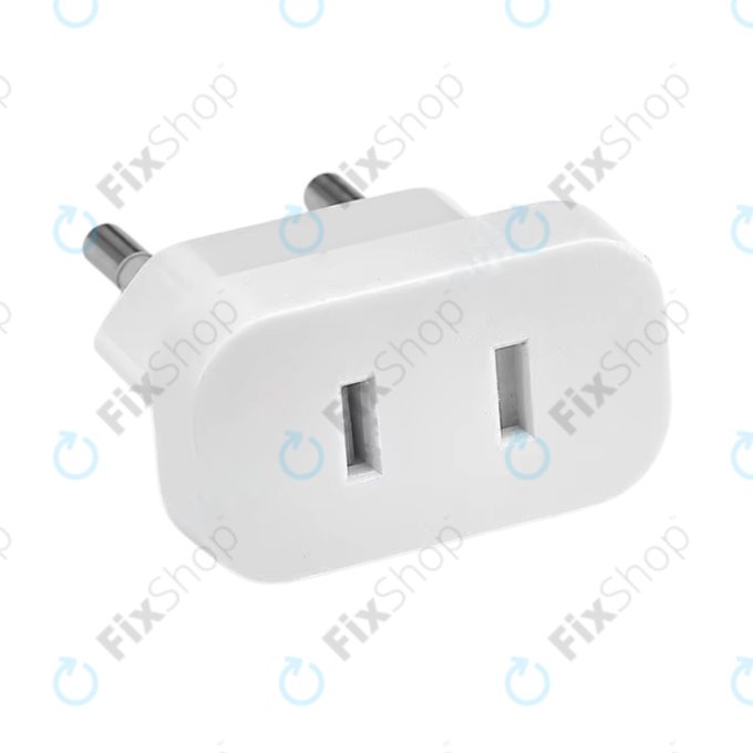Захранващ адаптер 220V US към EU, White, Бял