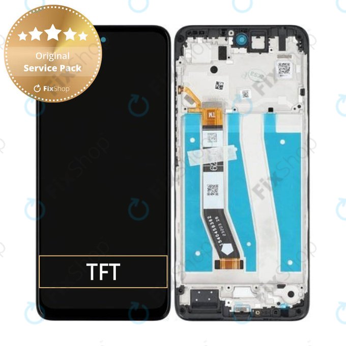 дисплей за Motorola Moto G14 XT2341, Тъчскрийн и рамка, 5D68C23075, черен, Black, Genuine Service Pack