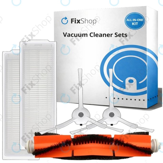 Комплект резервни части за Xiaomi Mi Robot Vacuum Mop 2 Pro, 2 Lite (1x Основна четка, 2x Филтър, 2x Странична четка)