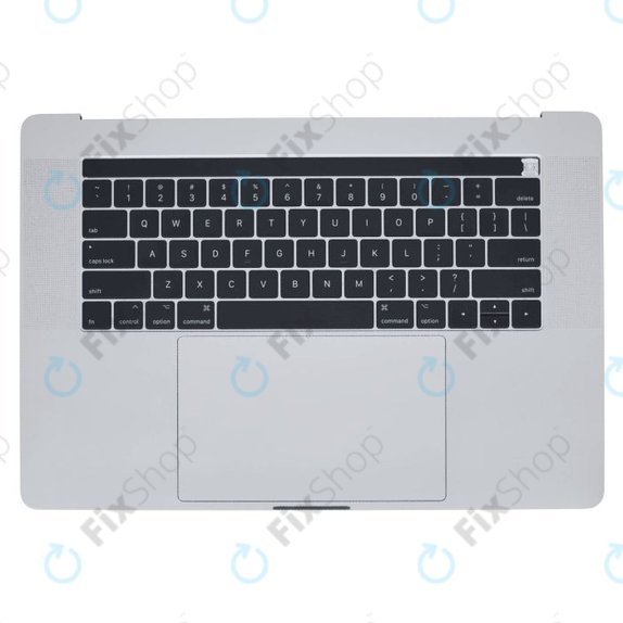 Горна рамка с клавиатура, микрофон, тъчпад и говорители за MacBook Pro 15" A1707 (късна 2016 – средата на 2017), US, Сребрист
