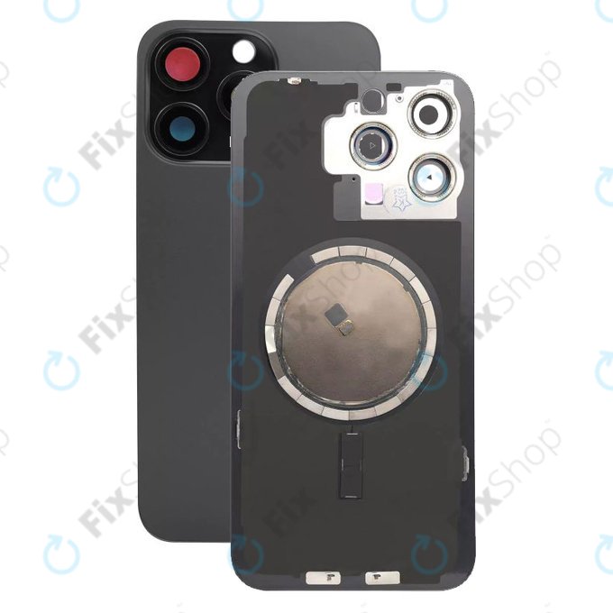 задния капак с обектив на камерата за iPhone 15 Pro Max, черен, Black, Titanium
