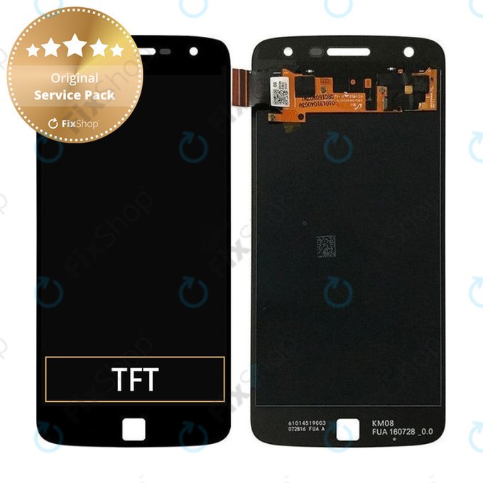 дисплей за Motorola Moto Z Play XT1635-02, Тъчскрийн без рамка, GH97-01019104003W, черен, Black, Genuine Service Pack