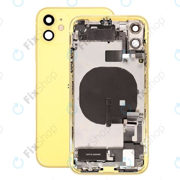 Заден калъф със малки части за iPhone 11, жълт, Yellow