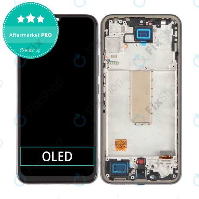 дисплей OLED за Samsung A34 5G A346B, Тъчскрийн и рамка, черен, Black