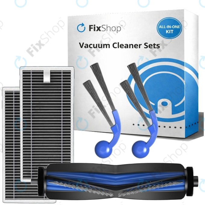 Комплект резервни части за Ecovacs T80 Omni, T80 (1x Основна четка, 2x Филтър, 2x Странична четка)