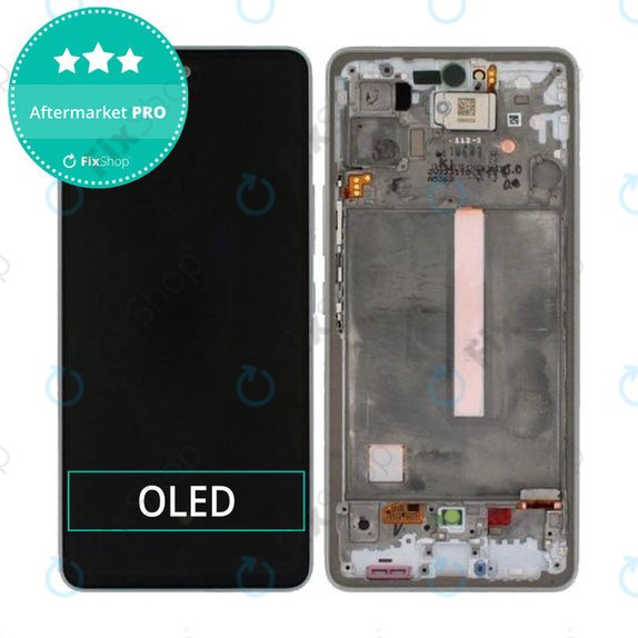дисплей OLED за Samsung A53 A536B, Тъчскрийн и рамка, Awesome Black