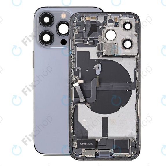 Заден калъф със малки части за iPhone 13 Pro, син, Blue