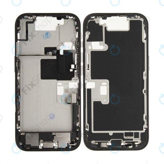 Средна рамка с бутон за включване и бутони за сила на звука за iPhone 16 Pro, Black Titanium
