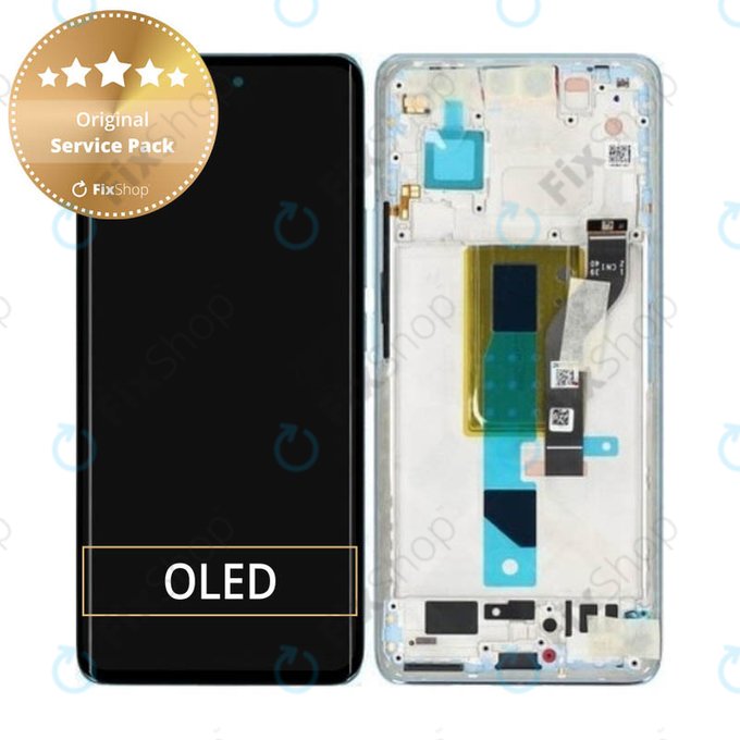 дисплей за Xiaomi 13 Lite, Тъчскрийн и рамка, 5600040L9S00, Lite Blue, Genuine Service Pack