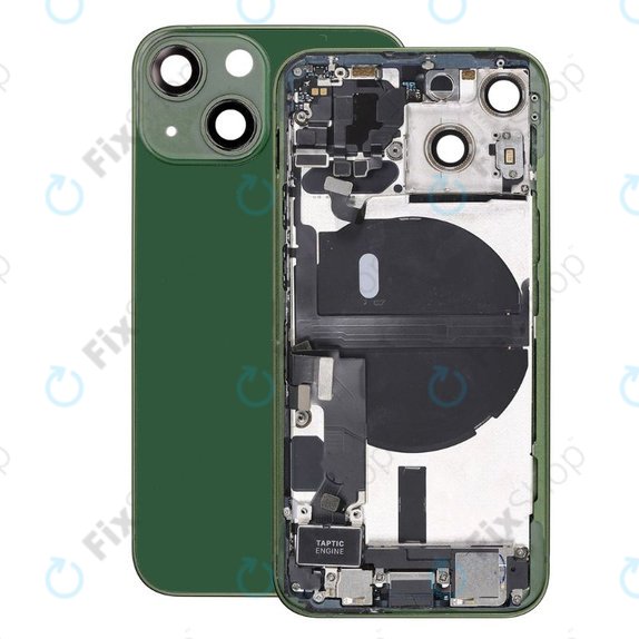 Заден калъф със малки части за iPhone 13 Mini, зелен, Green