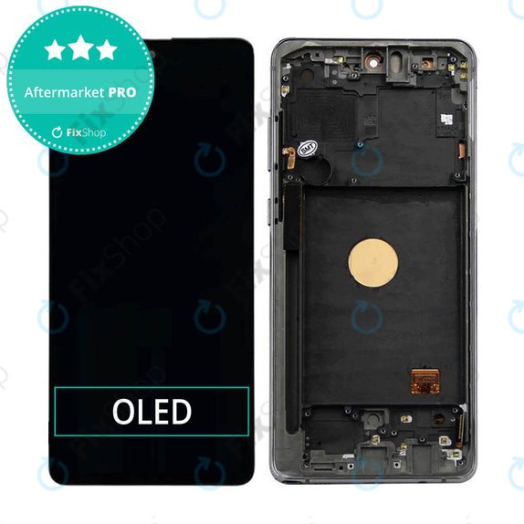 Дисплей OLED за Samsung Note 10 Lite N770F, Aura Black, Тъчскрийн с рамка