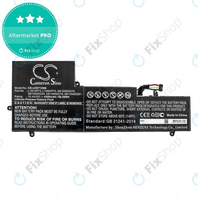 Батерия за Lenovo Yoga Slim 7-15IIL, 4500mAh, Li-Pol, 15.44V, L19C4PF5, HQ