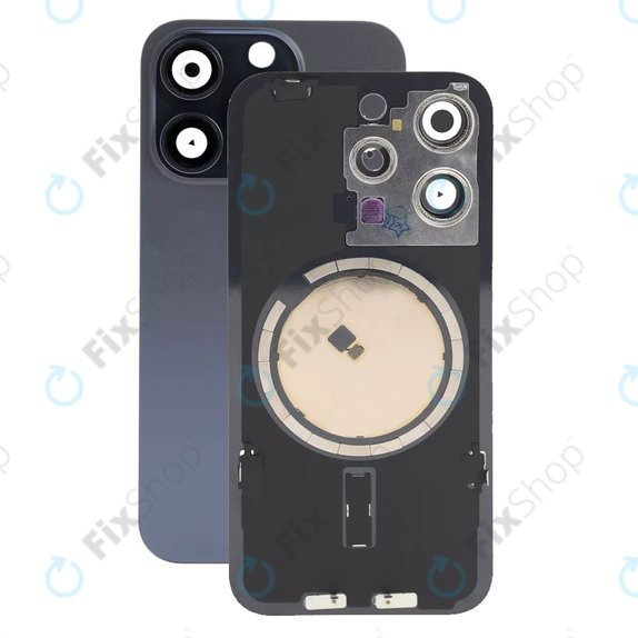 задния капак с обектив на камерата за iPhone 15 Pro, Blue Titanium