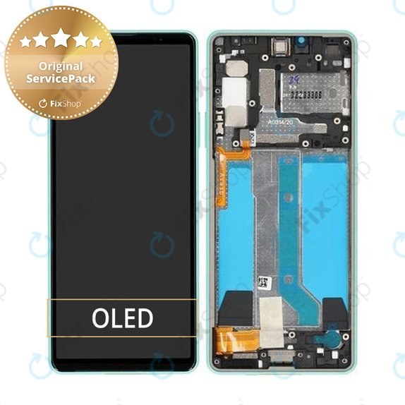 дисплей за Sony Xperia 10 IV XQCC54, Тъчскрийн и рамка, TFT, A5047175A, Mint, Genuine Service Pack