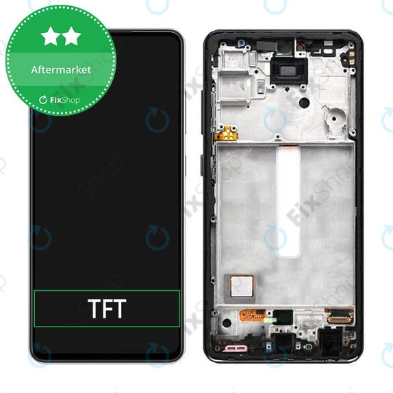дисплей за Samsung A52 4G A525F, Тъчскрийн и рамка, Awesome Black, TFT