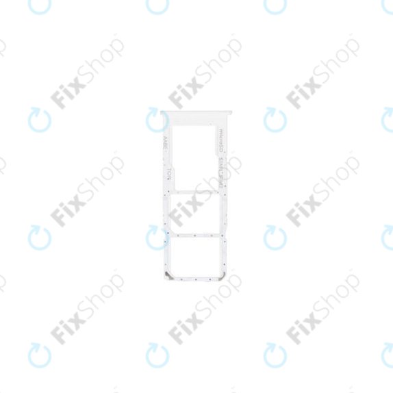 SIM държач за Samsung A12 A125F, GH98-46124B, бял, White, Genuine Service Pack