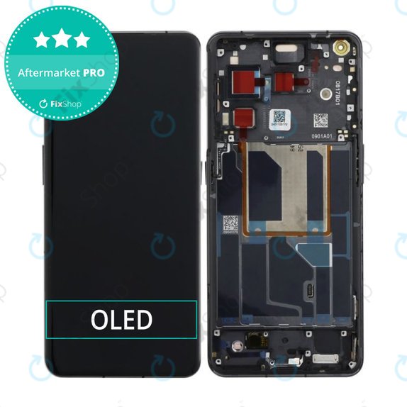 дисплей OLED за OnePlus 11 PHB110, Тъчскрийн и рамка, Titan Black