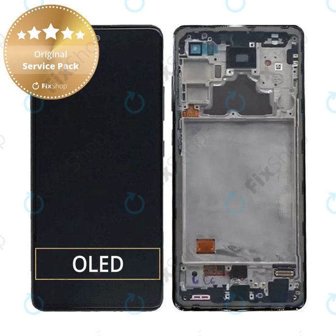 дисплей за Samsung A52 A525F, A526B, Тъчскрийн и рамка, GH82-25524D, GH82-25526D, GH82-25754D, GH82-25602D, Awesome White, Genuine Service Pack