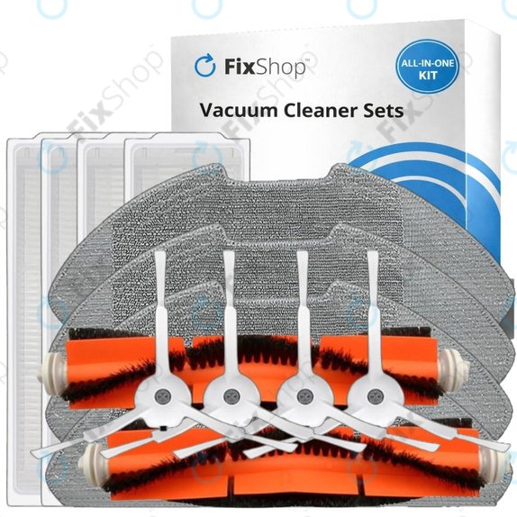 Комплект резервни части за Xiaomi Mi Robot Vacuum Mop 2 Pro, 2 Lite (2x Основна четка, 4x Филтър, 4x Странична четка, 4x Моп кърпа, 4x Торба за прах)