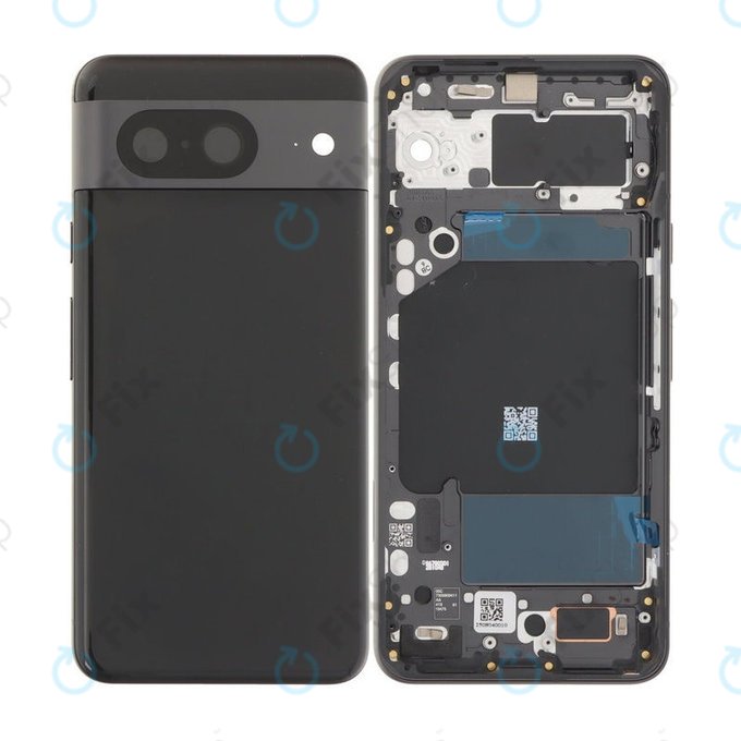 Заден капак комплект за Google Pixel 8, Obsidian