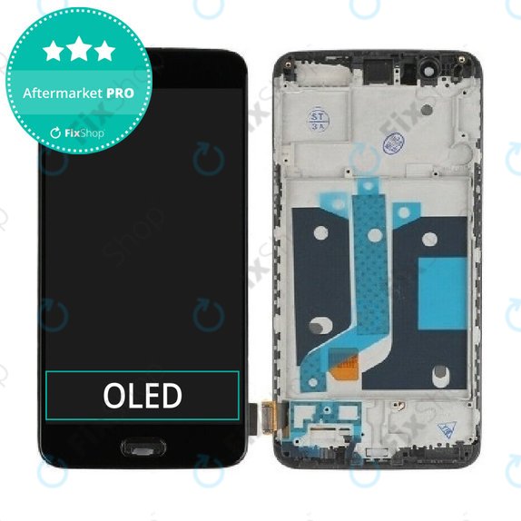 Дисплей за OnePlus 5, Black, Тъчскрийн с рамка