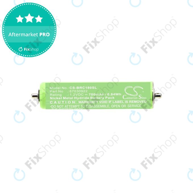 Батерия за Braun 1000, 180, 2000, 3000, 4735, 5411, Cruzer1, Cruzer Z20, 700mAh, Ni-MH, 1.2V, 67030922, HQ