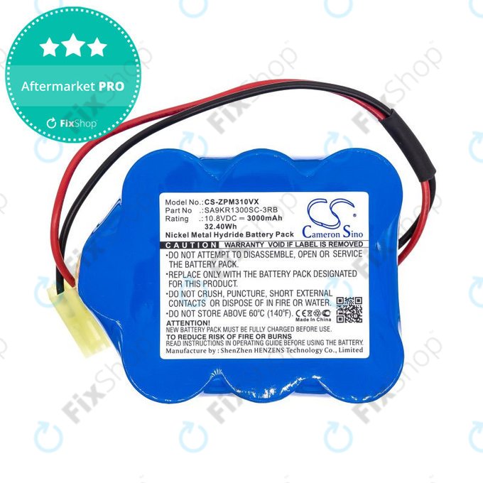 Батерия за Zepter LMG-310, 9P-130, 3000mAh, Ni-MH, 10.8V, SA9KR1300SC-3RB, HQ