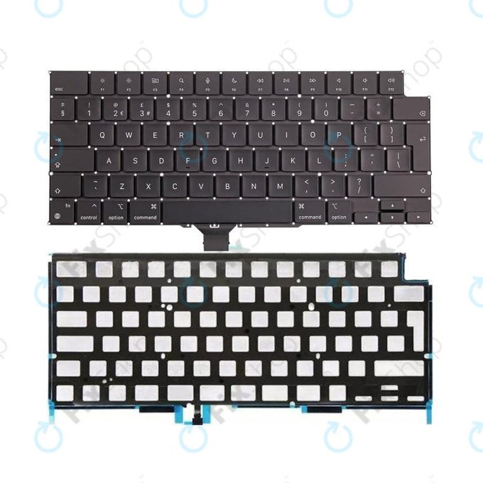 Клавиатура с подсветка за MacBook Pro 14" M1 Pro A2442 (2021), MacBook Pro 16" M1 Max A2485 (2021), UK/EU