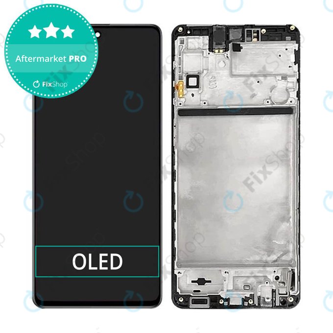 дисплей OLED за Samsung M51 M515F, Тъчскрийн и рамка, Celestial Black