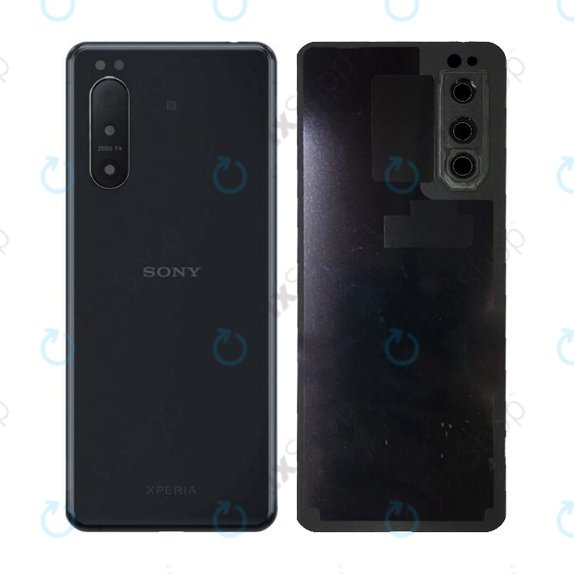 Капак на батерията за Sony Xperia 5 II, A5024936A, черен, Black, Genuine Service Pack