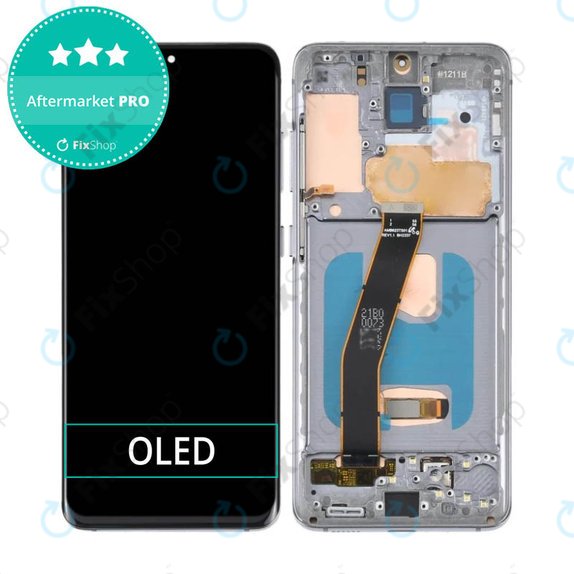 дисплей OLED за Samsung S20 G980F, Тъчскрийн и рамка, Cosmic Grey