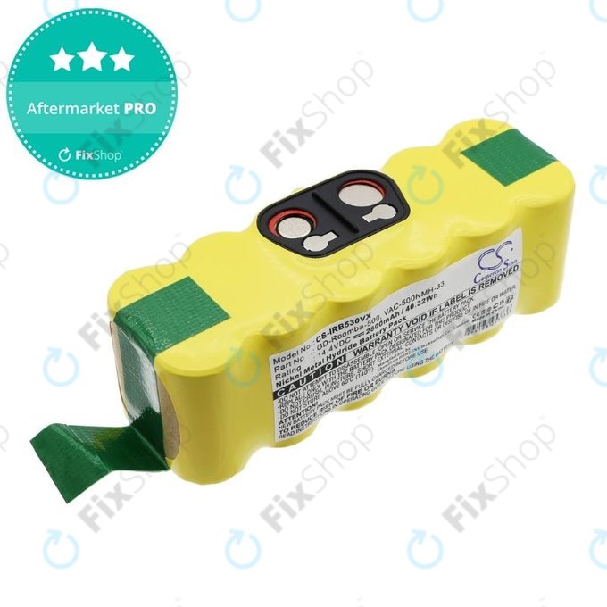 Батерия за iRobot Roomba 500, 600, 700, 800, 900-series, R3, Scooba 450, Vileda 137173, 11702, GD-Roomba-500, VAC-500NMH-33, Ni-MH 14.4V 2800mAh, HQ