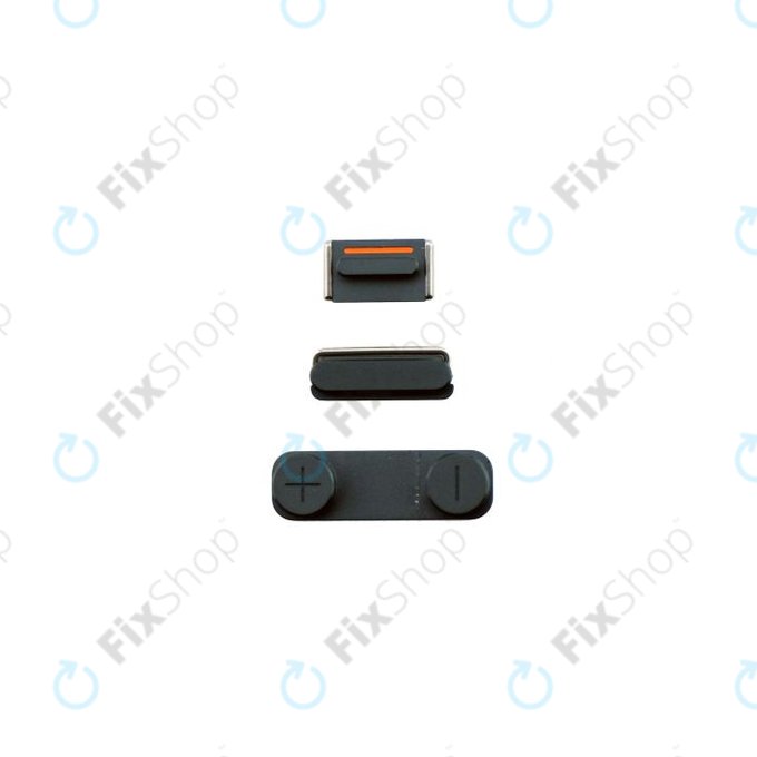 Бутон за захранване с сила на звука и без звук за iPhone 5, черен, Black