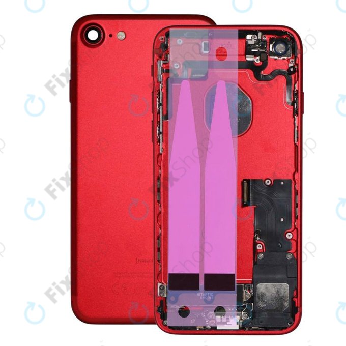 Заден калъф със малки части за iPhone 7, червен, Red