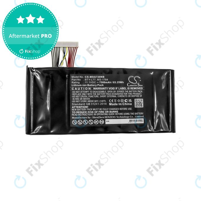 Батерия за MSI GT72, MSI WT72, 7500mAh, Li-Ion, 11.1V, BTY-L77, HQ