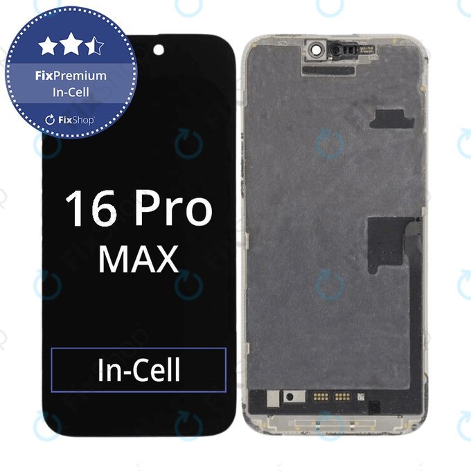 Дисплей In-Cell FHD за iPhone 16 Pro Max, Тъчскрийн с рамка, FixPremium