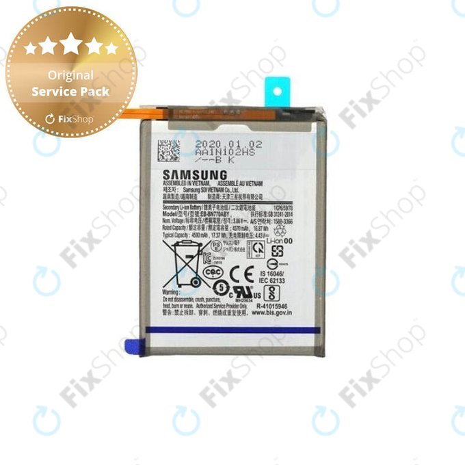 Батерия за Samsung Note 10 Lite N770F, EB-BN770ABY, 4500mAh, GH82-22054A, Genuine Service Pack