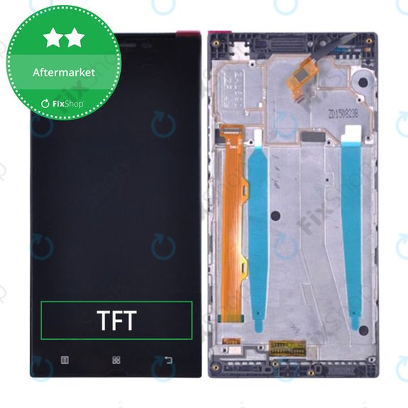 дисплей за Lenovo P70, Тъчскрийн и рамка, черен, Black, TFT