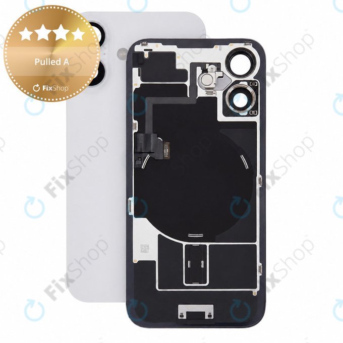 Стъкло на задния капак за iPhone 16, White, Pulled A
