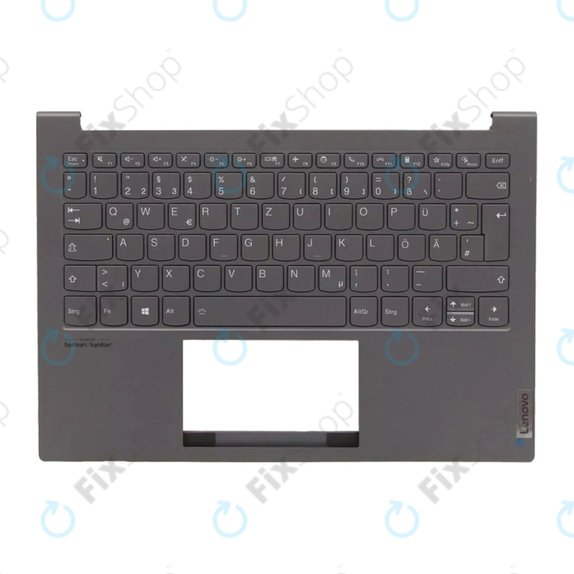 Капак C + клавиатура за Lenovo ThinkBook 13X ITG, DE, Slate Grey, 77034096, палмрест, Genuine Service Pack