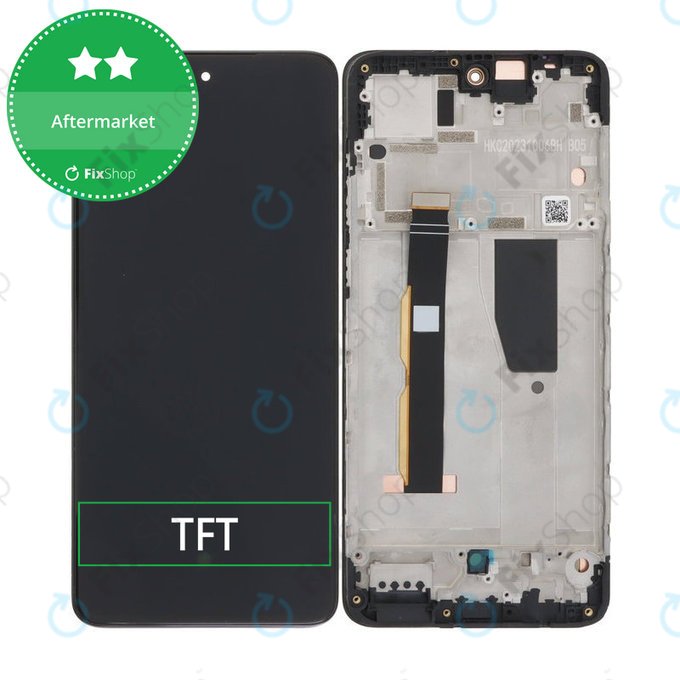 Дисплей за Motorola Moto G84 XT2347, Black, Тъчскрийн с рамка