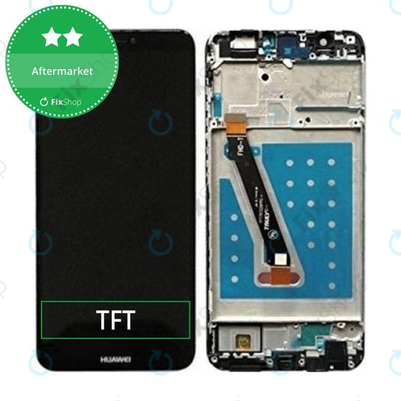 дисплей за Huawei P Smart, Тъчскрийн и рамка, черен, Black, TFT