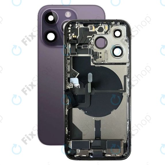 Заден калъф със малки части за iPhone 14 Pro, Deep Purple